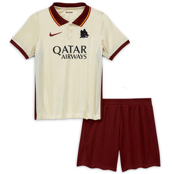 Maillot Football AS Roma Exterieur Enfant 2020-21 Blanc